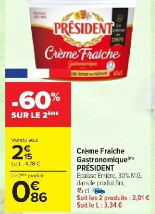 Crème Fraîche Gastronomique(m) PRÉSIDENT