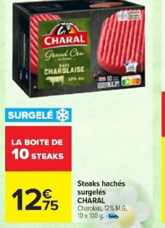 Steaks hachés surgelés CHARAL