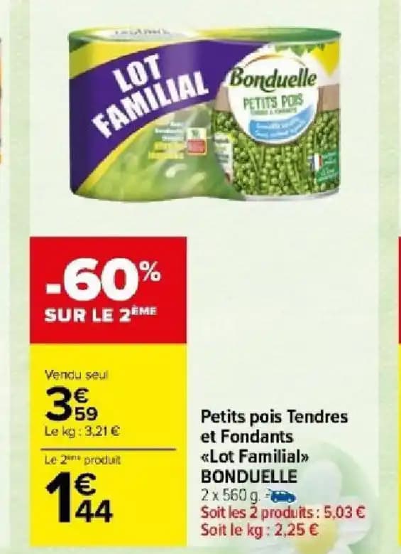 Petits pois Tendres et Fondants