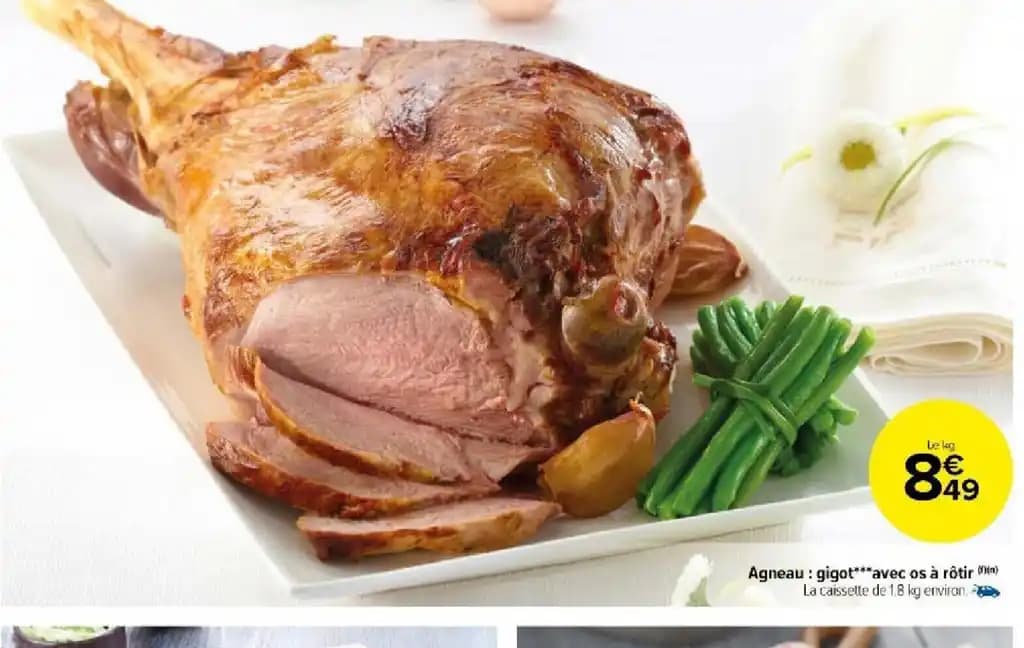 Agneau: gigotavec os à rôtir