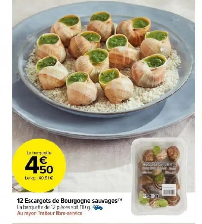 12 Escargots de Bourgogne sauvages