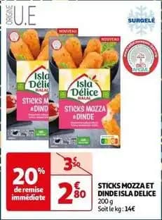 Isla délice - sticks mozza et dinde