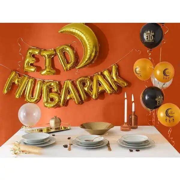 Les Ballons Aluminium Eid Mubarak