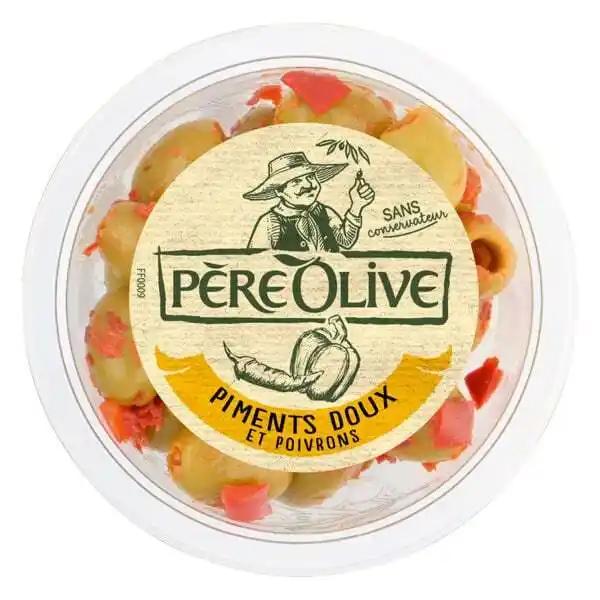 Olives Dénoyautées Aux Piments Doux Et Poivrons Père Olive