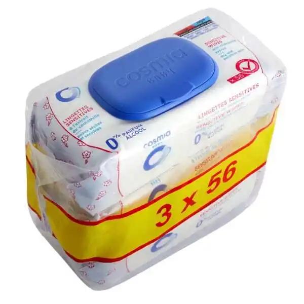 Lingettes Sensitive Extrait De Camomille Cosmia Baby