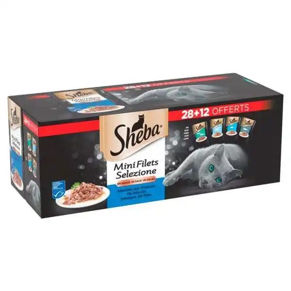 Sachet Pâté Pour Chat En Sauce Sélection Aux Poissons Sheba