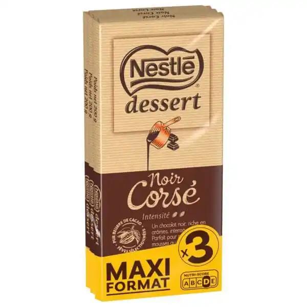 Tablettes De Chocolat Noir Corsé Nestlé Dessert