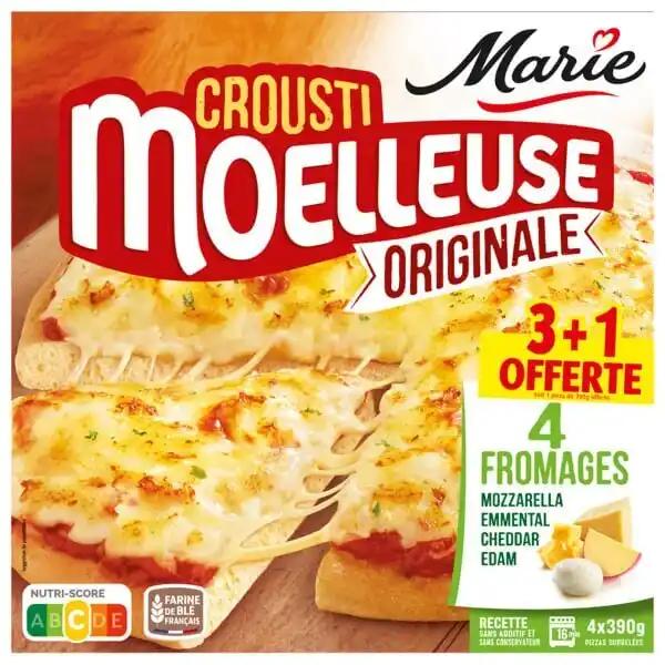 Pizza Crousti Moelleuse 4 Fromages Surgelée Marie