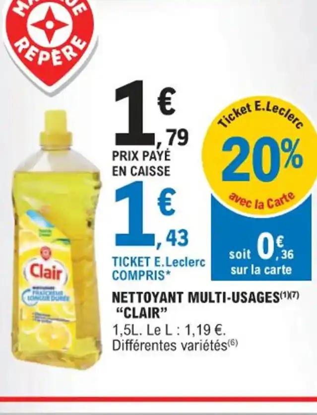 NETTOYANT MULTI-USAGES CLAIR"