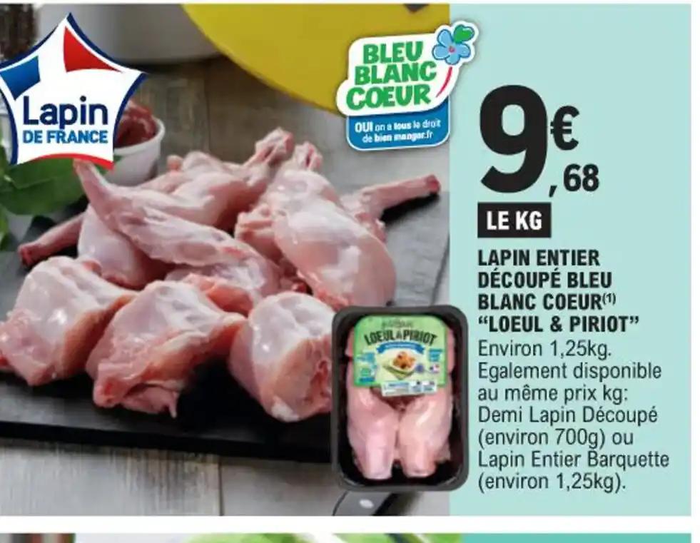 LAPIN ENTIER DÉCOUPÉ BLEU BLANC COEUR(1) "LOEUL & PIRIOT"