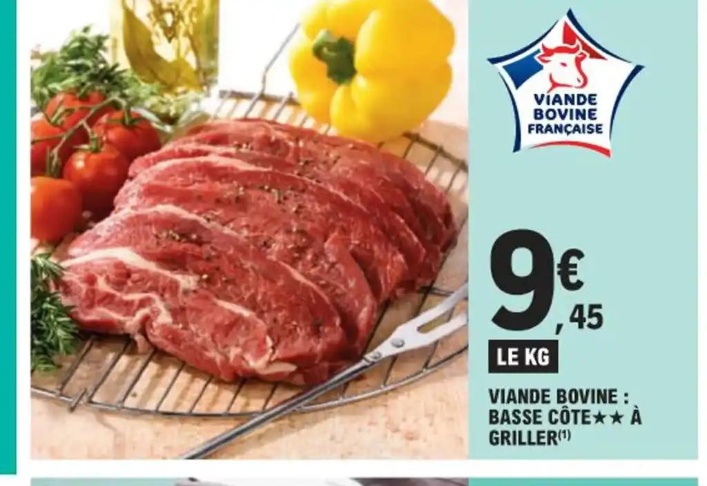 VIANDE BOVINE : BASSE CÔTE À GRILLER(1)