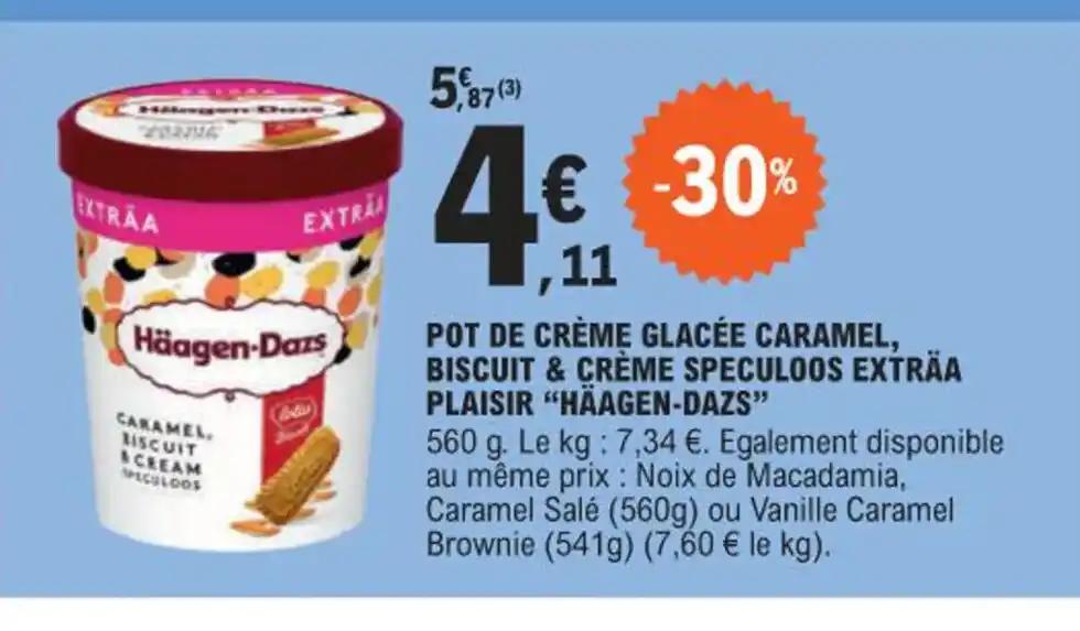 POT DE CRÈME GLACÉE CARAMEL, BISCUIT & CRÈME SPECULOOS EXTRÄA PLAISIR "HÄAGEN-DAZS"