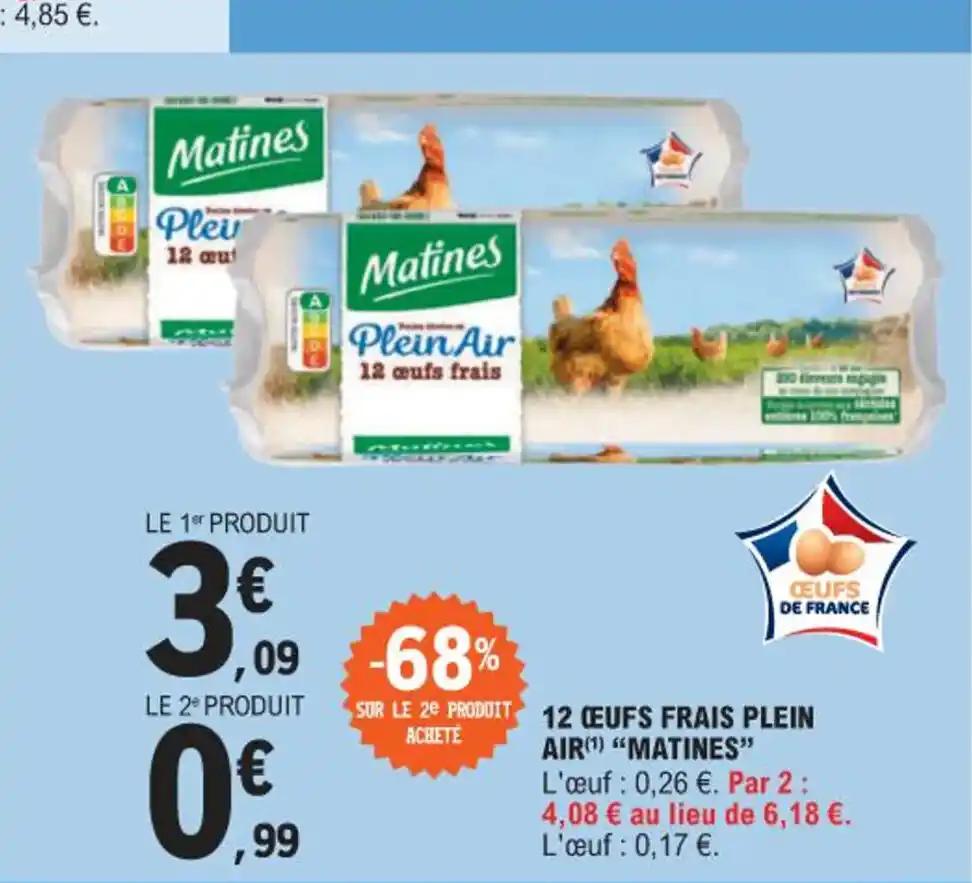 12 ŒUFS FRAIS PLEIN AIR(1) "MATINES"
