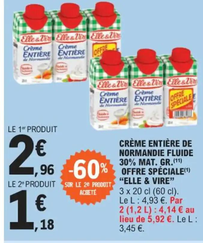 CRÈME ENTIÈRE DE NORMANDIE FLUIDE 30% MAT. GR.