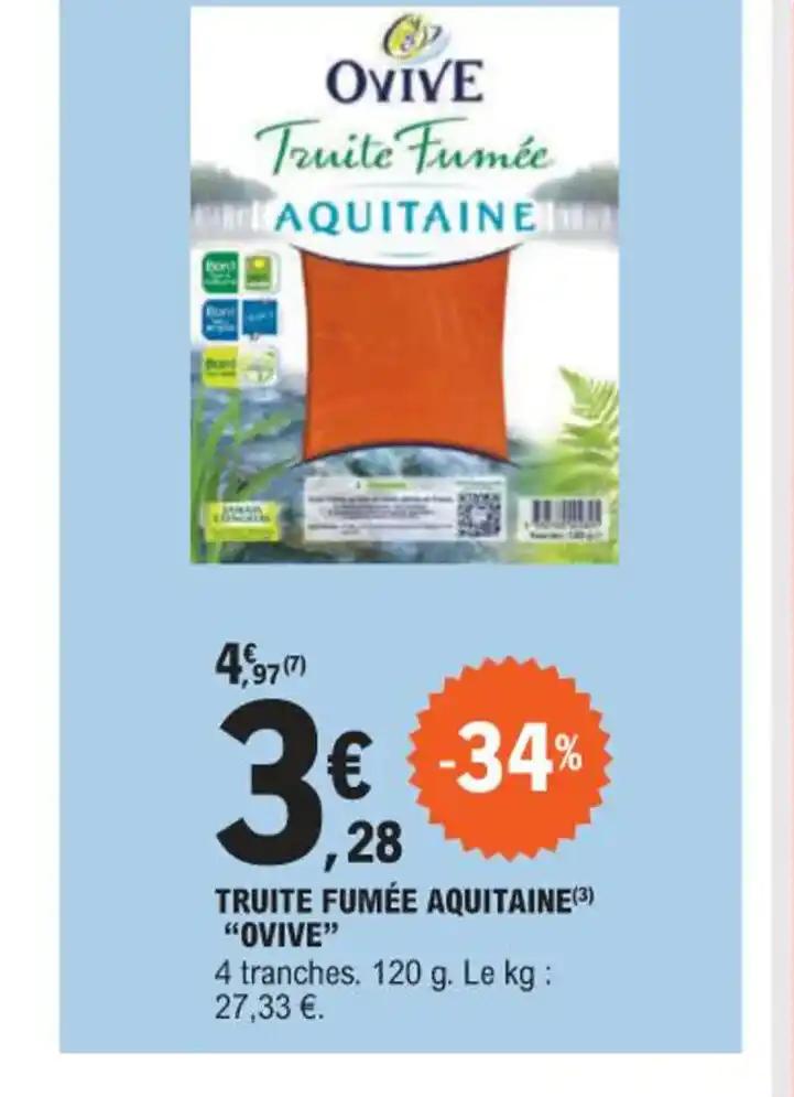 TRUITE FUMÉE AQUITAINE OVIVE"