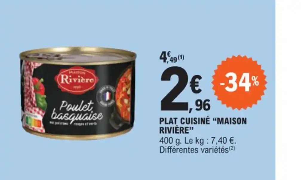 PLAT CUISINE "MAISON RIVIÈRE"