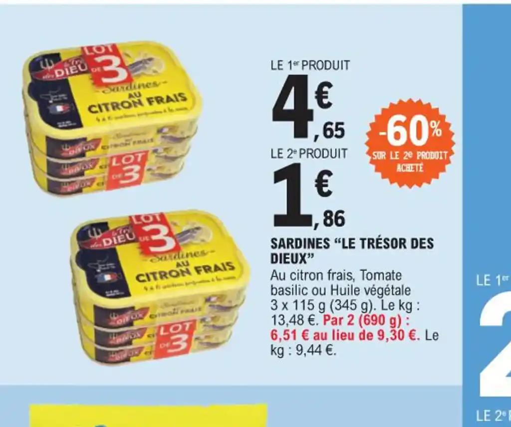 SARDINES LE TRÉSOR DES DIEUX