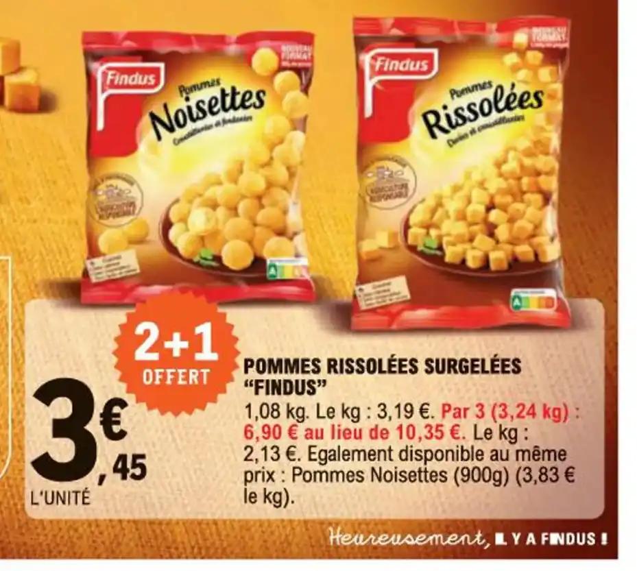 POMMES RISSOLÉES SURGELÉES "FINDUS"
