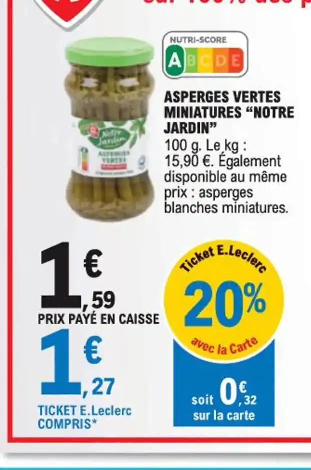 ASPERGES VERTES MINIATURES "NOTRE