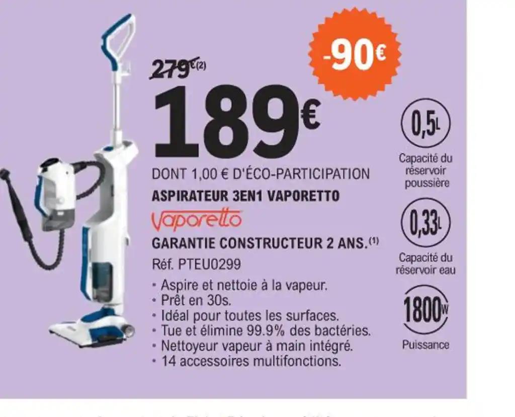 ASPIRATEUR 3EN1 VAPORETTO