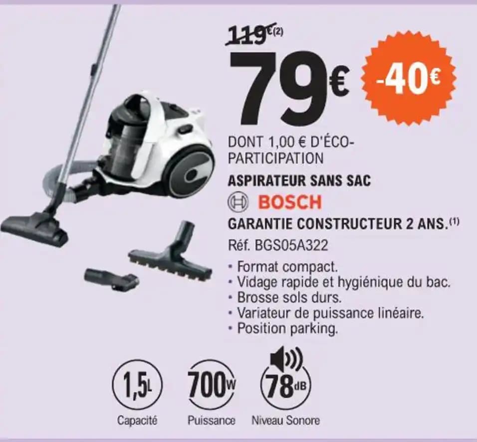 ASPIRATEUR SANS SAC BOSCH