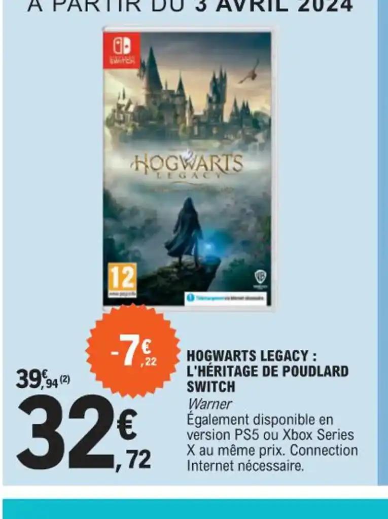 HOGWARTS LEGACY : L'HÉRITAGE DE POUDLARD SWITCH