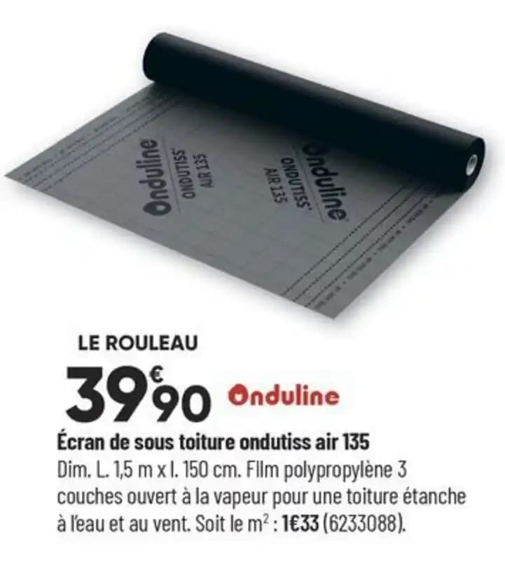 Écran de sous toiture ondutiss air 135