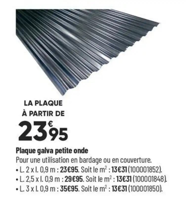 Plaque galva petite onde