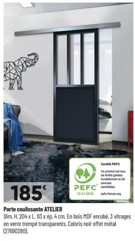 Porte coulissante ATELIER