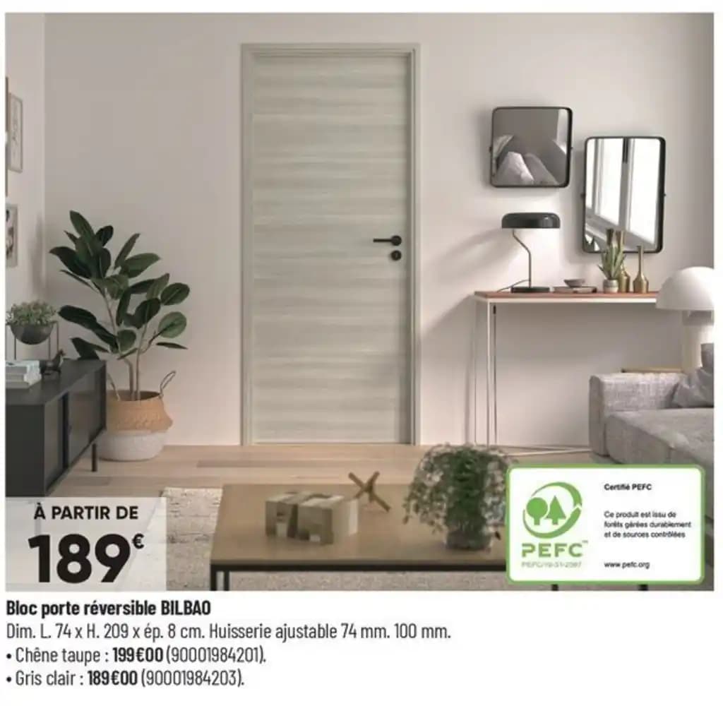 Bloc porte réversible BILBAO