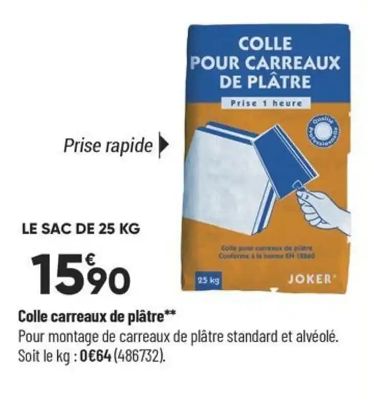 Colle carreaux de plâtre**