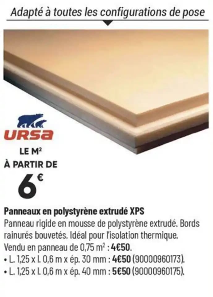 Panneaux en polystyrène extrudé XPS