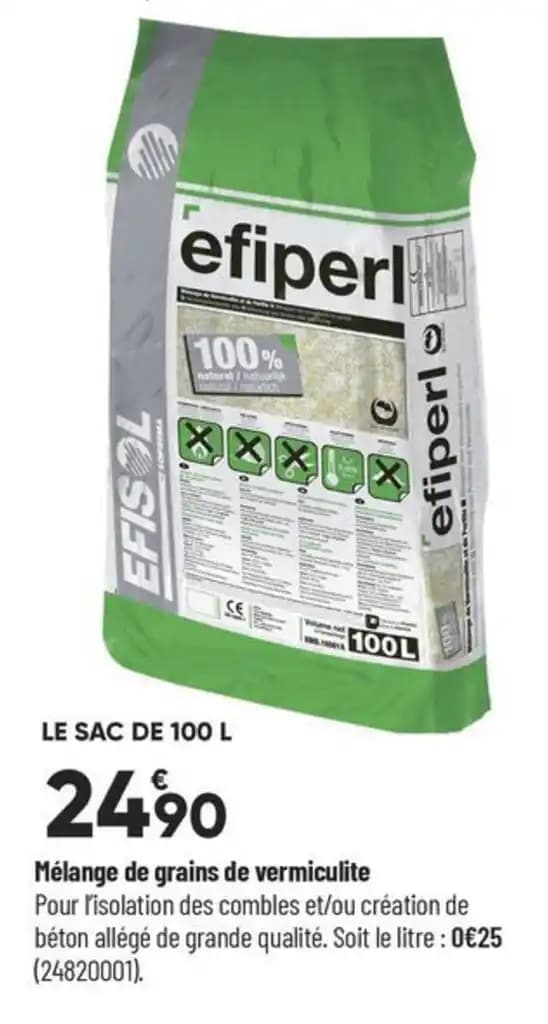 Mélange de grains de vermiculite