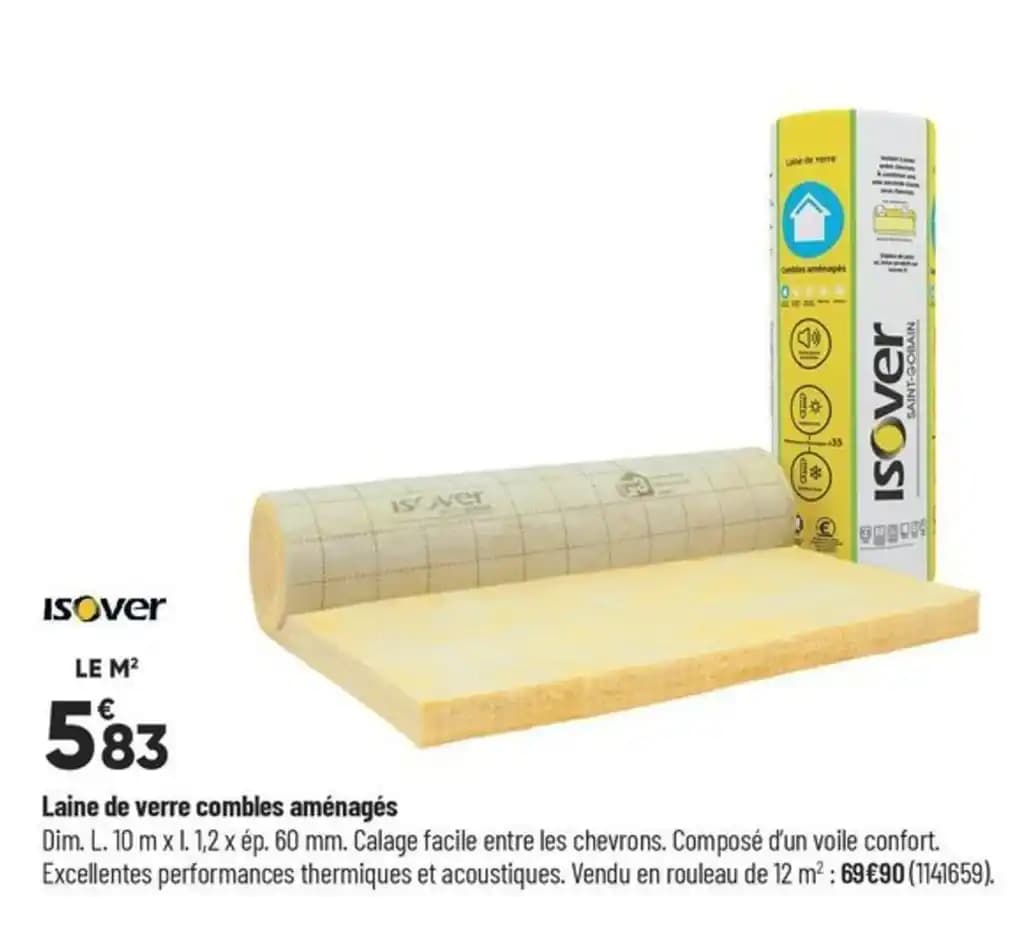 Laine de verre combles aménagés