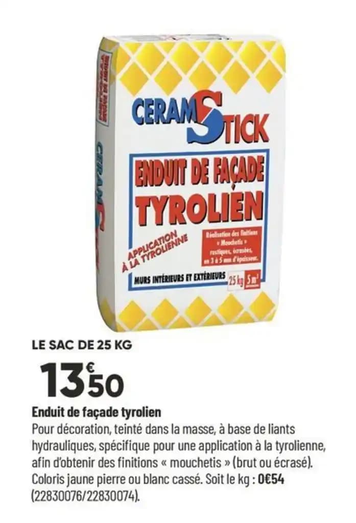 Enduit de façade tyrolien