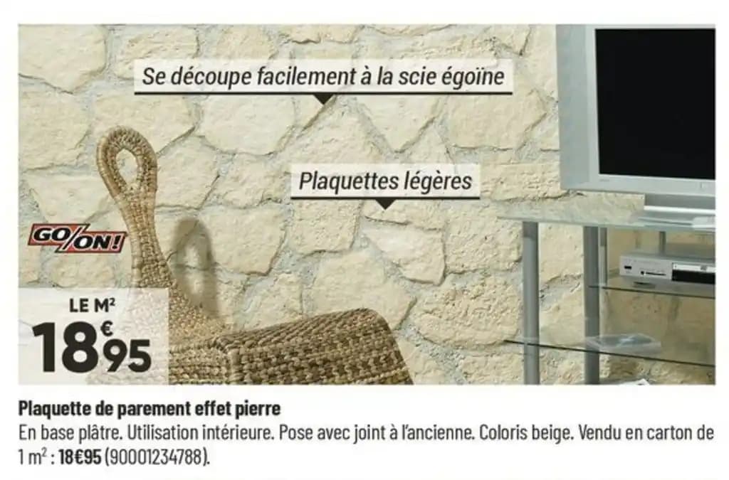 Plaquette de parement effet pierre