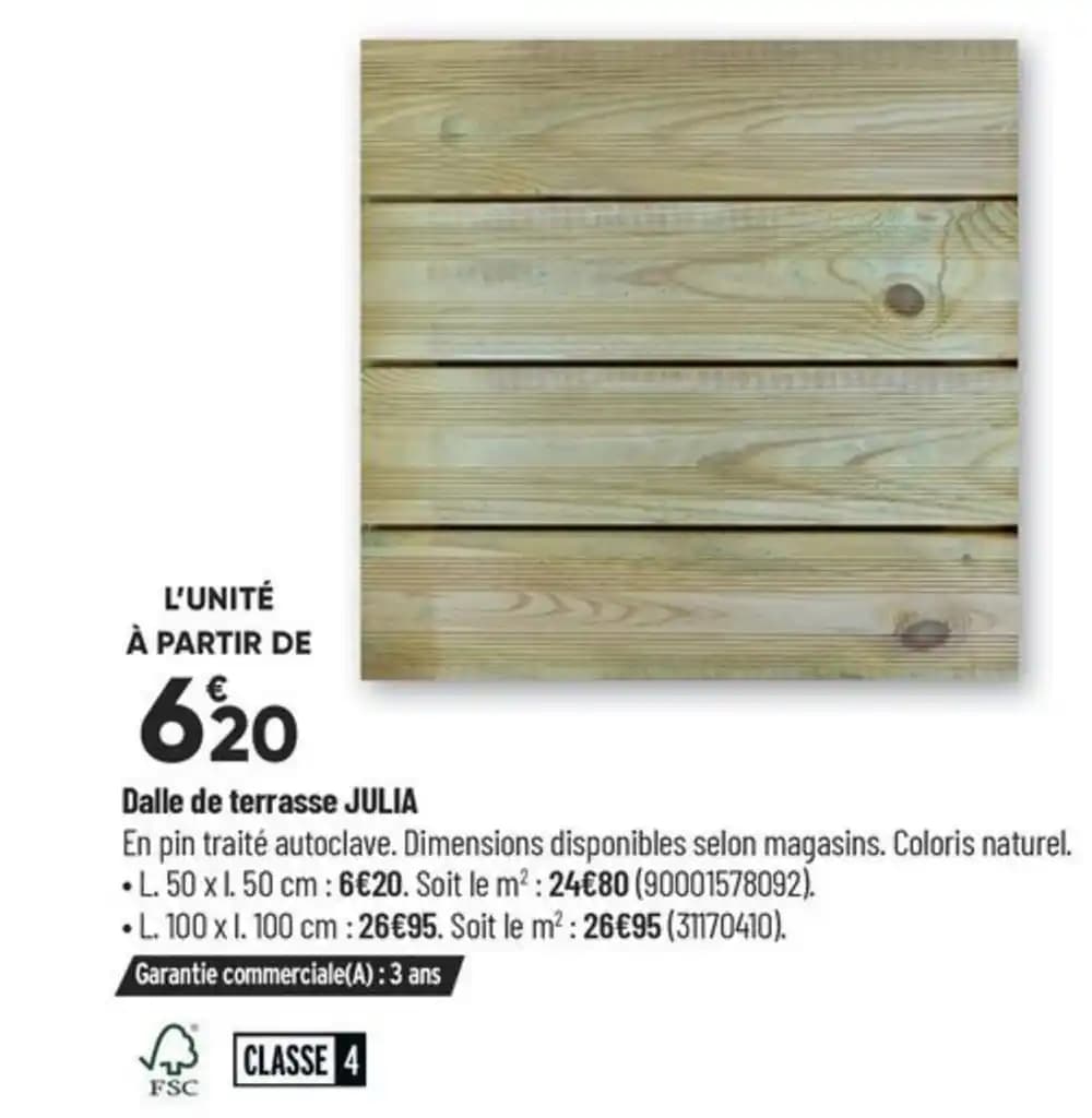 Dalle de terrasse JULIA