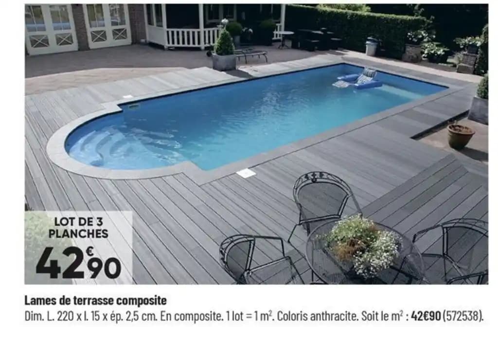Lames de terrasse composite