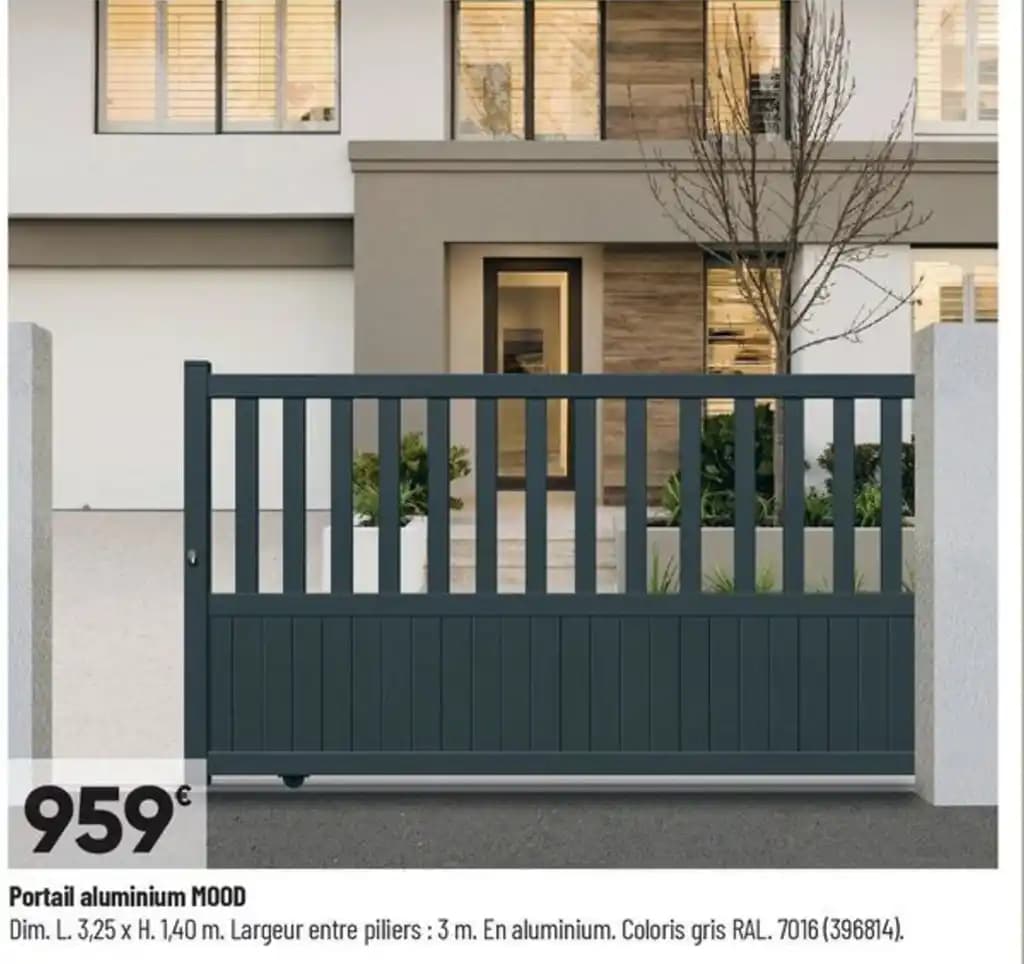 Portail aluminium MOOD