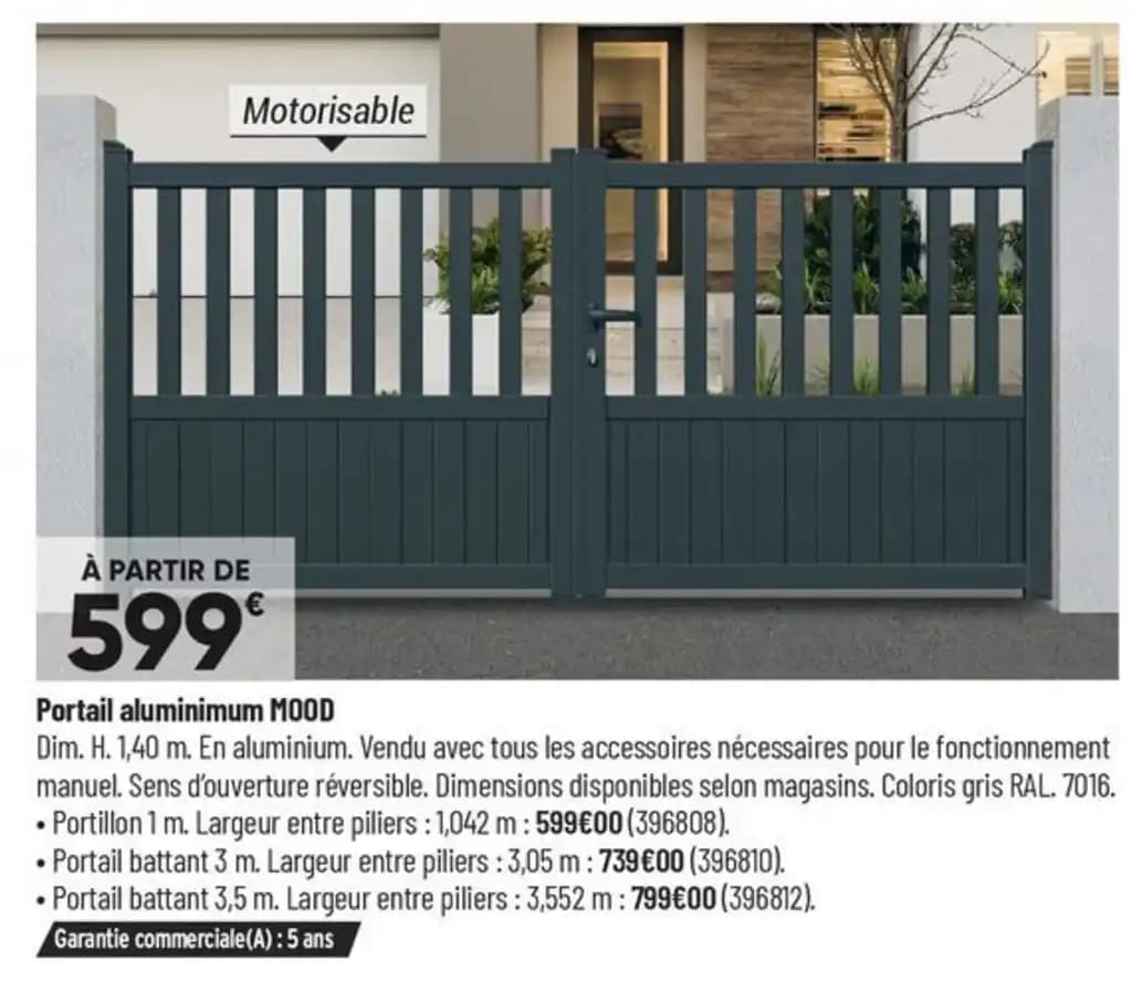 Portail aluminimum MOOD