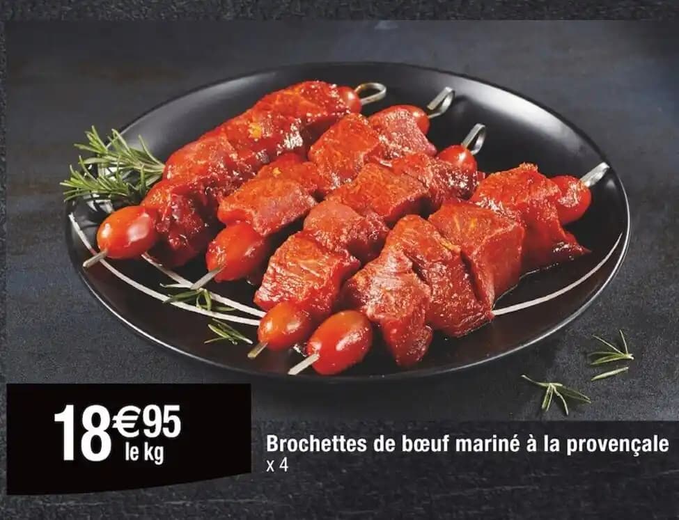 Brochettes de bœuf mariné à la provençale