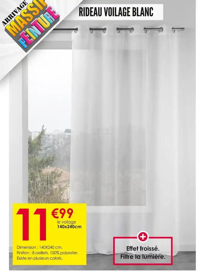 RIDEAU VOILAGE BLANC