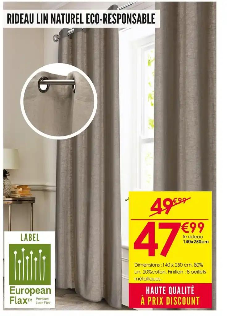 RIDEAU LIN NATUREL ECO-RESPONSABLE