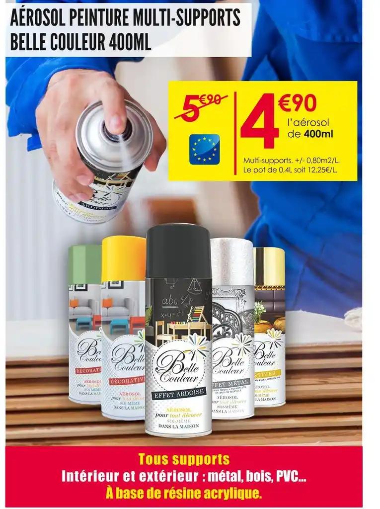 AÉROSOL PEINTURE MULTI-SUPPORTS BELLE COULEUR 400ML