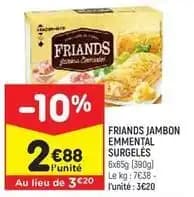 Leader price - friands jambon emmental surgelés