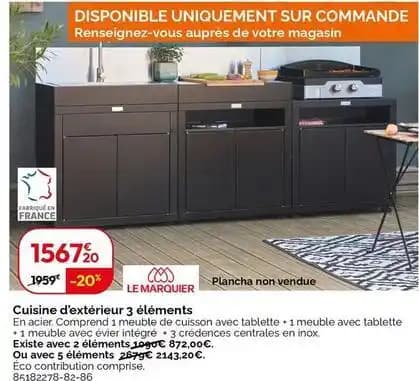 Cuisine d'extérieur 3 éléments