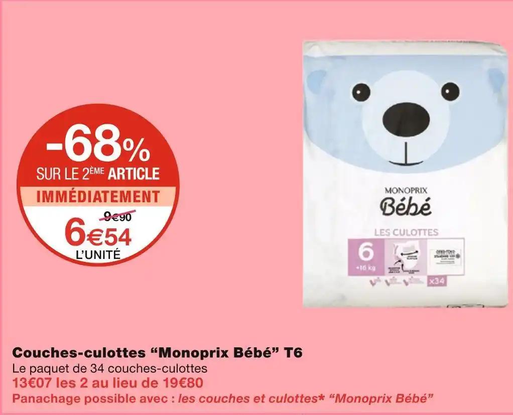 Monoprix Bébé Couches-culottes T6