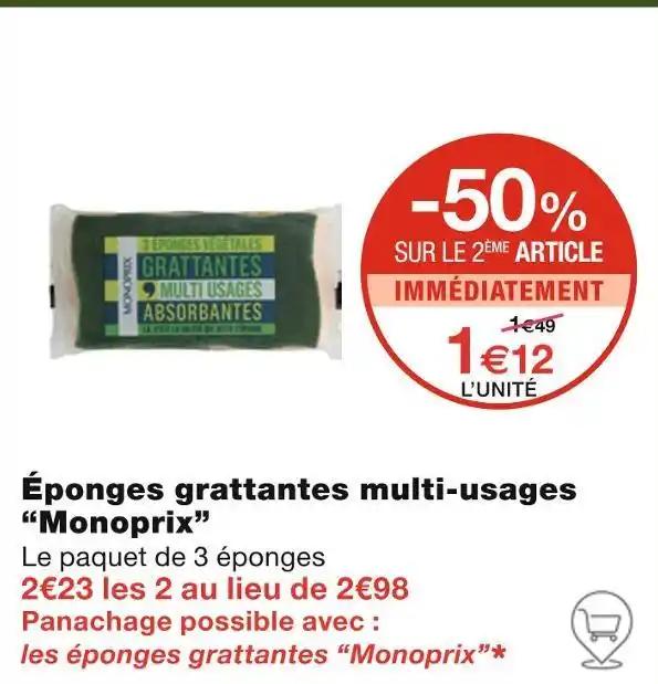 Monoprix Éponges grattantes multi-usages
