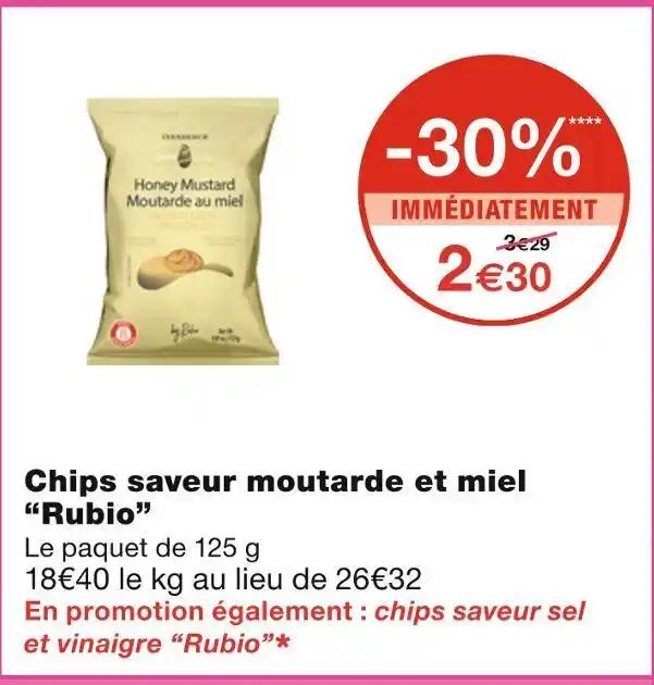 Rubio Chips saveur moutarde et miel