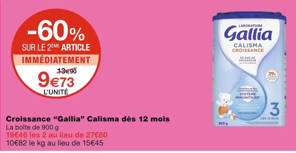 Gallia Croissance Calisma dès 12 mois